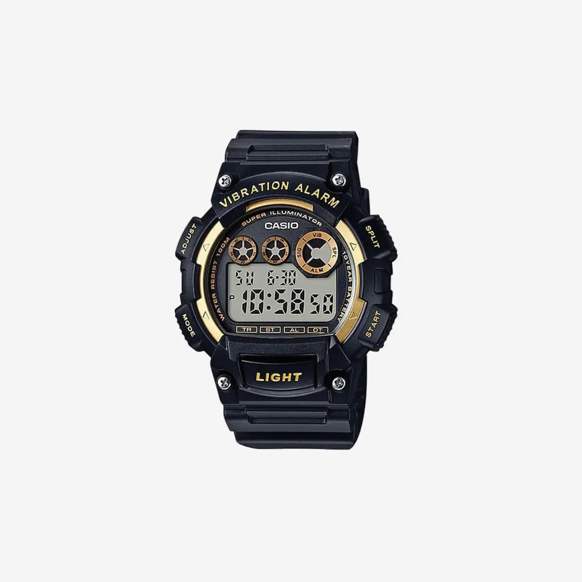 Casio W-735H-1A2vcf Super Illuminator Digital Display Quartz Black Watch 1