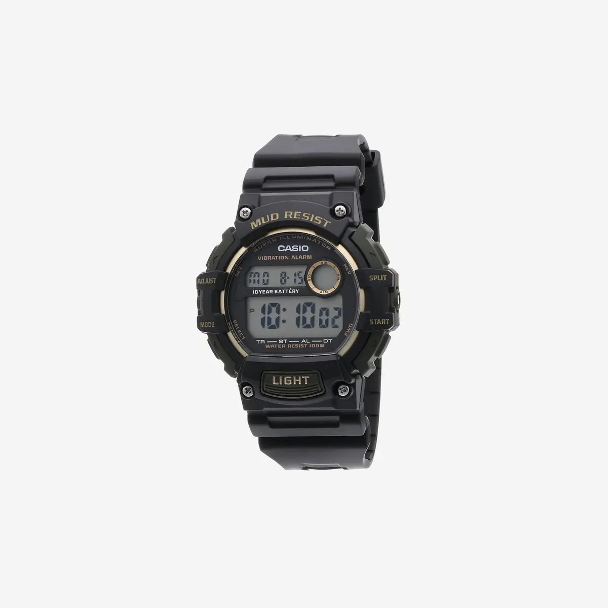 Casio Mud Resistant Stainless Steel Quartz Watch With Resin Strap, Black, 27.6 (Model: Trt-110H-1A2vcf), Standard, Adult 1