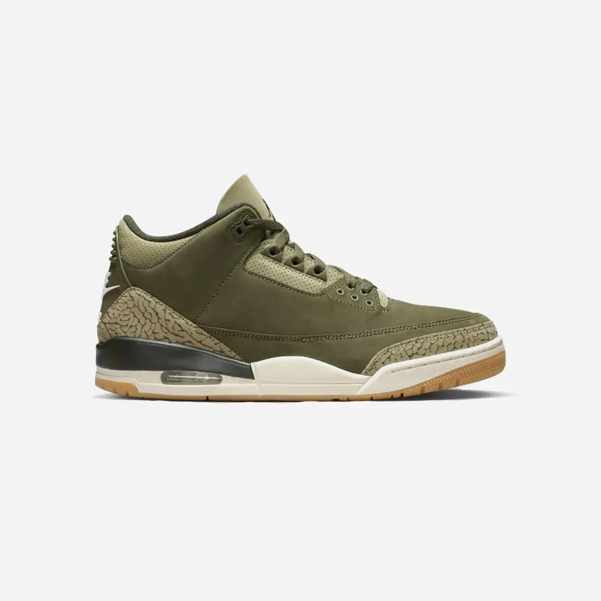 Nike Air Jordan 3 Retro Medium Olive Lifestyle Shoes Medium Olive/Sequoia/Neutral Olive/Sail/Total Crimson 1