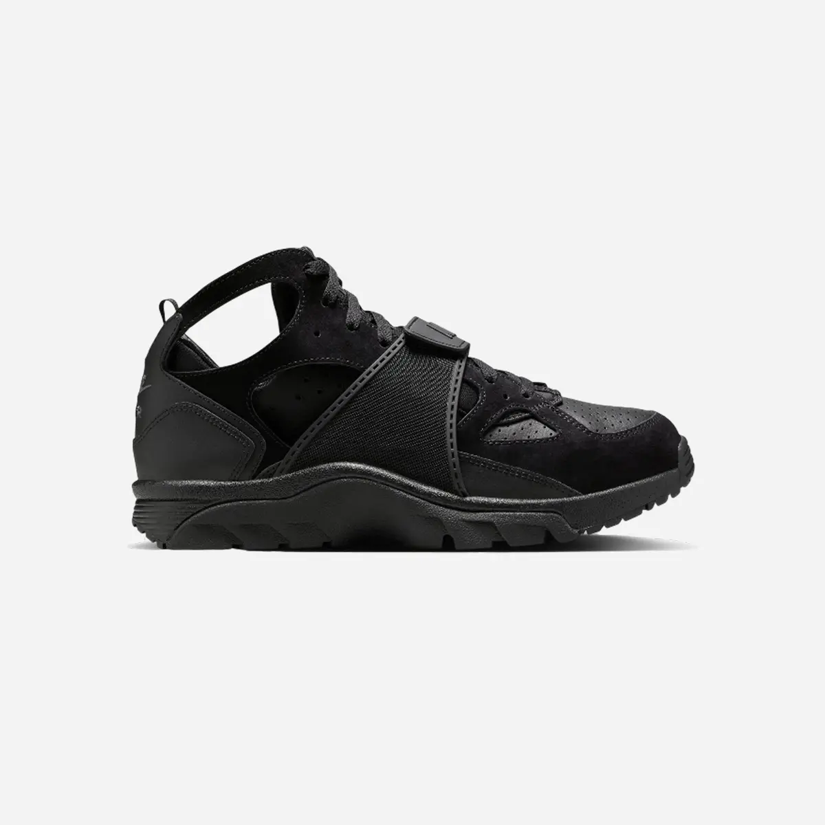 Nike Air Trainer Huarache Basketball Shoes Black/Black 1