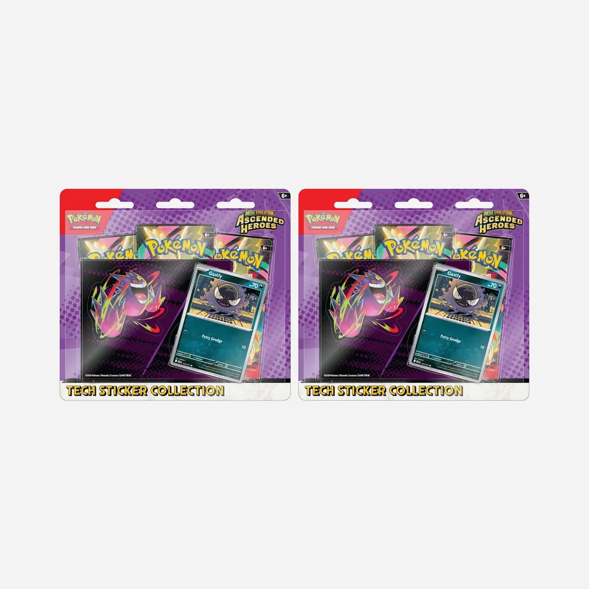 2026 Pokemon Mega Evolution Ascended Heroes Gastly Tech Sticker Collection 2X Lot 1