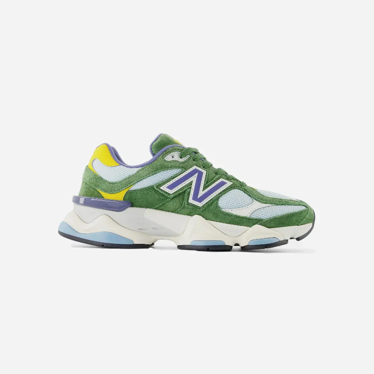 New Balance 9060 Dark Pine Green Running Shoes Alpine Green/Yellow/Blue 1