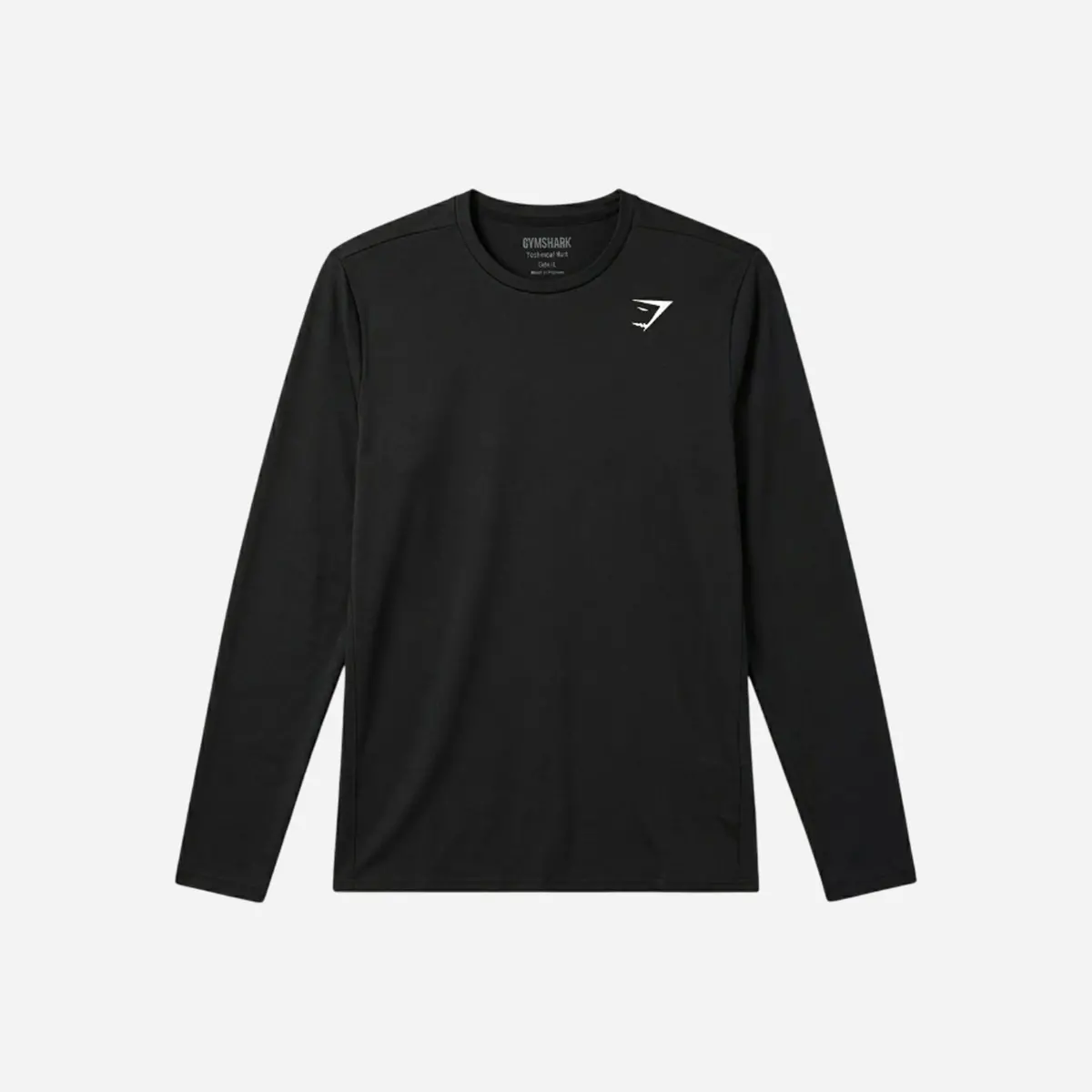 Gymshark Arrival Long Sleeve T-Shirt Black Slim Fit 1