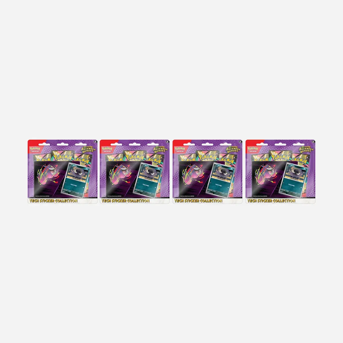 2026 Pokemon Mega Evolution Ascended Heroes Gastly Tech Sticker Collection 4X Lot 1