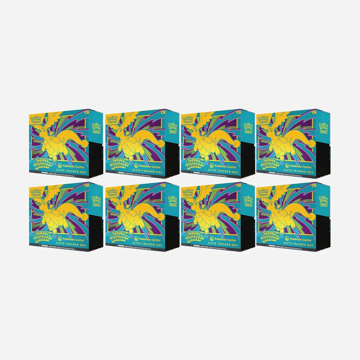 2026 Pokemon Mega Evolution Ascended Heroes Pokemon Center Elite Trainer Box 8X Lot 1