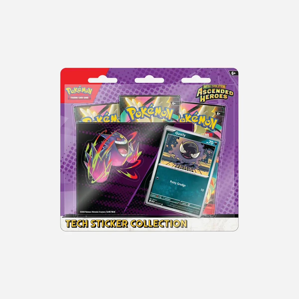 2026 Pokemon Mega Evolution Ascended Heroes Gastly Tech Sticker Collection 1