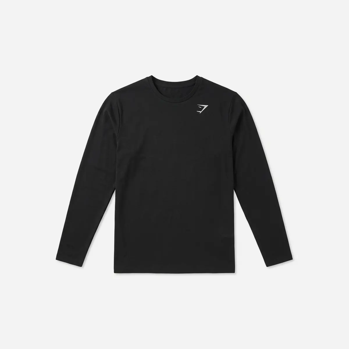 Gymshark Crest Long Sleeve T-Shirt Black Regular Fit 1