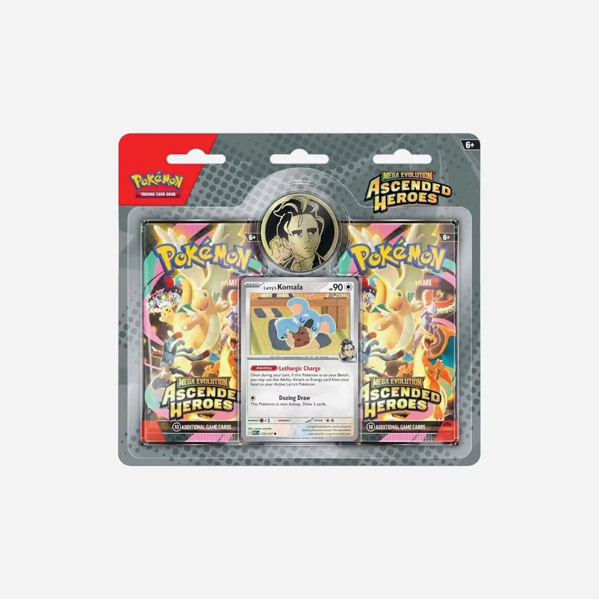 2026 Pokemon Mega Evolution Ascended Heroes Larry's Komala Blister Pack 1