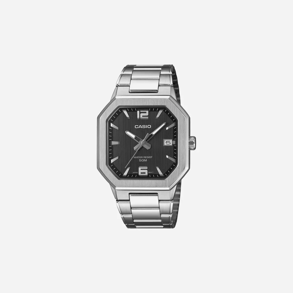 Casio Enticer Mtp-B195d-1A Black Dial Stainless Steel Watch 1