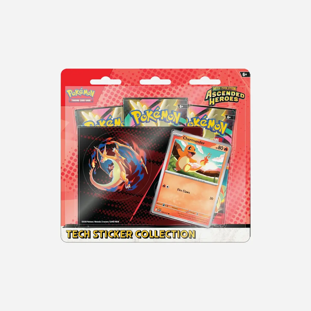 2026 Pokemon Mega Evolution Ascended Heroes Charmander Tech Sticker Collection 1