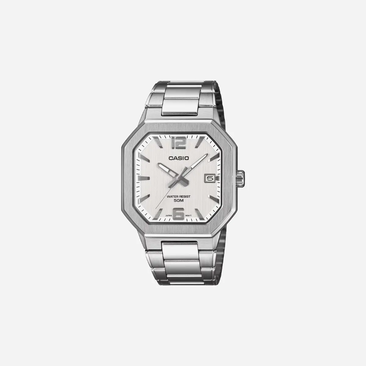 Casio Enticer Mtp-B195d-1A Silver Dial Stainless Steel Watch 1