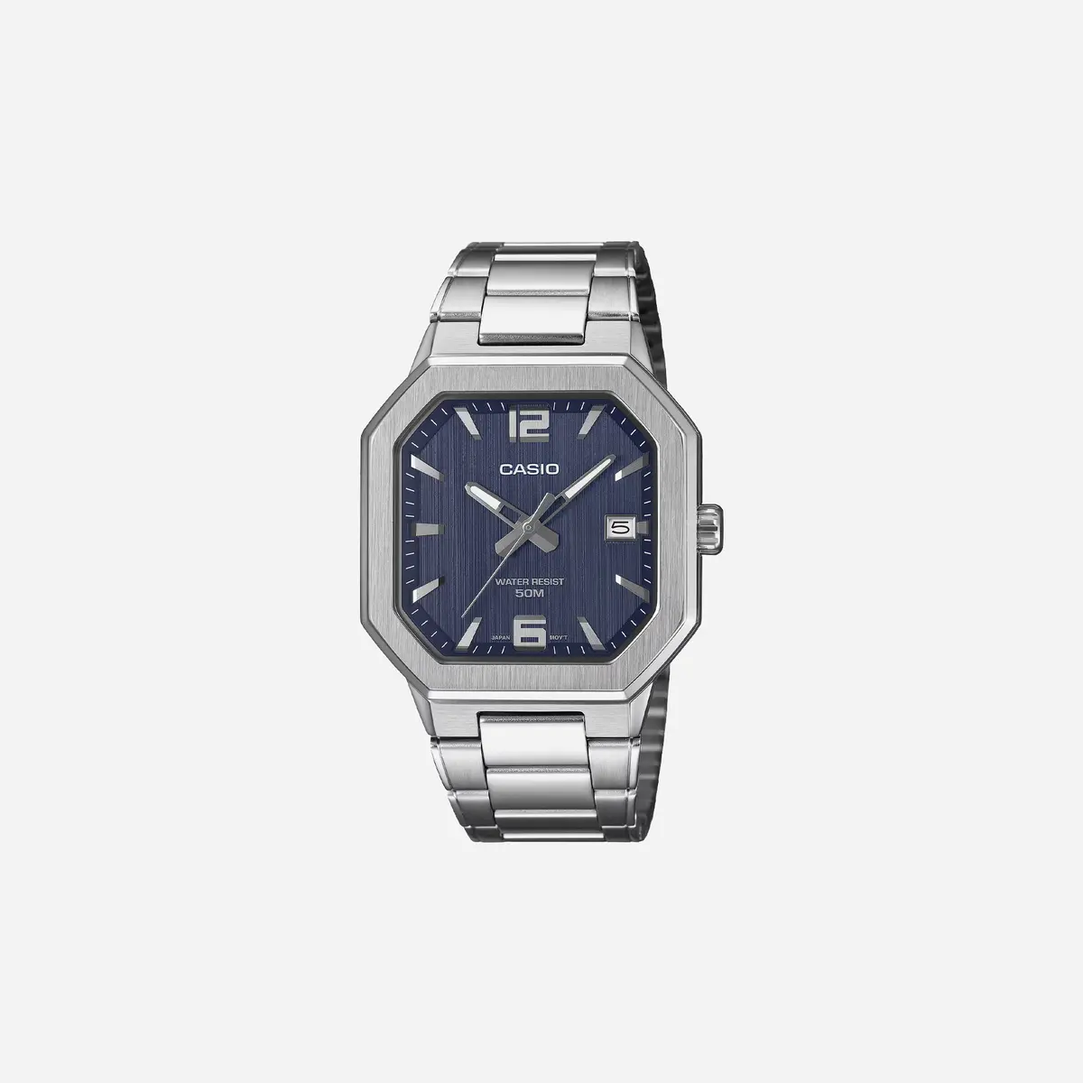 Casio Enticer Mtp-B195d-2A Blue Dial Stainless Steel Watch 1