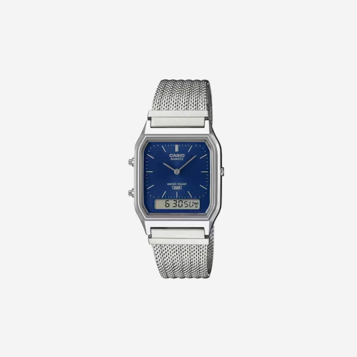 Casio Vintage Aq-230Em-2Adf Analog-Digital Mesh Blue Watch 1