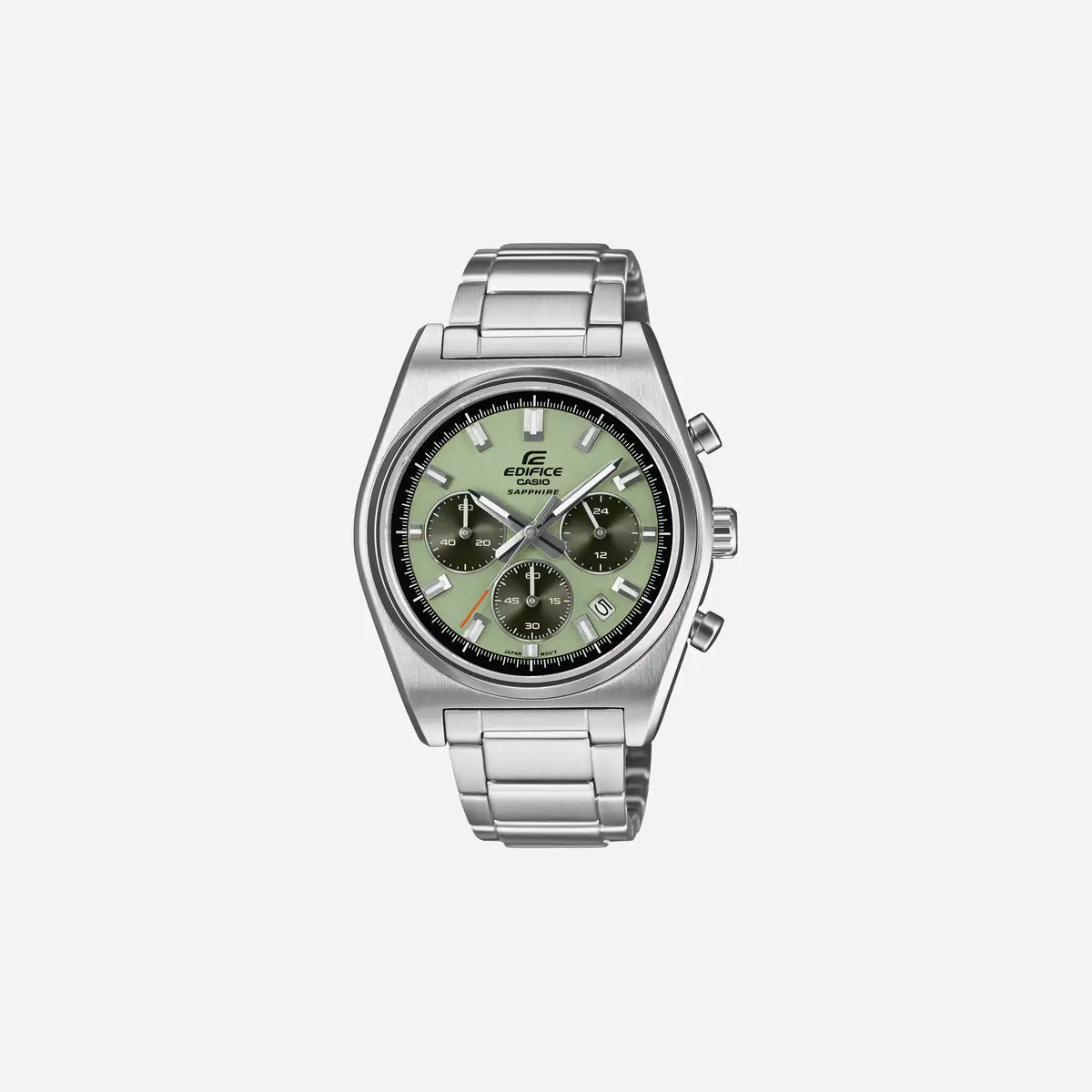 Casio Edifice Standard Chronograph Efb-730D-2Bv Green Dial Stainless Steel Watch 1