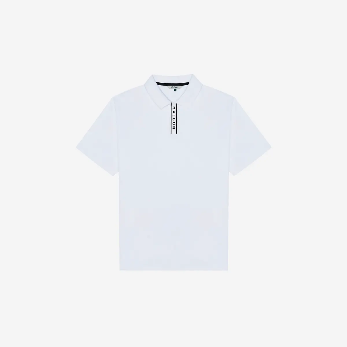 Malbon Block Placket Polo White 1