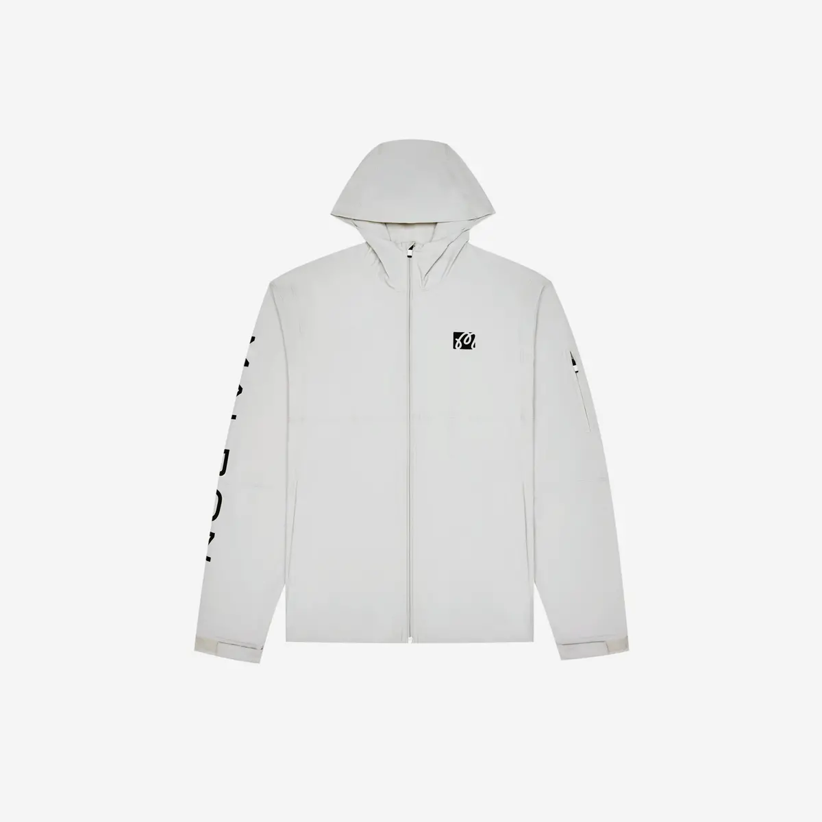 Malbon Performance Full Zip Shell Jacket Silver 1