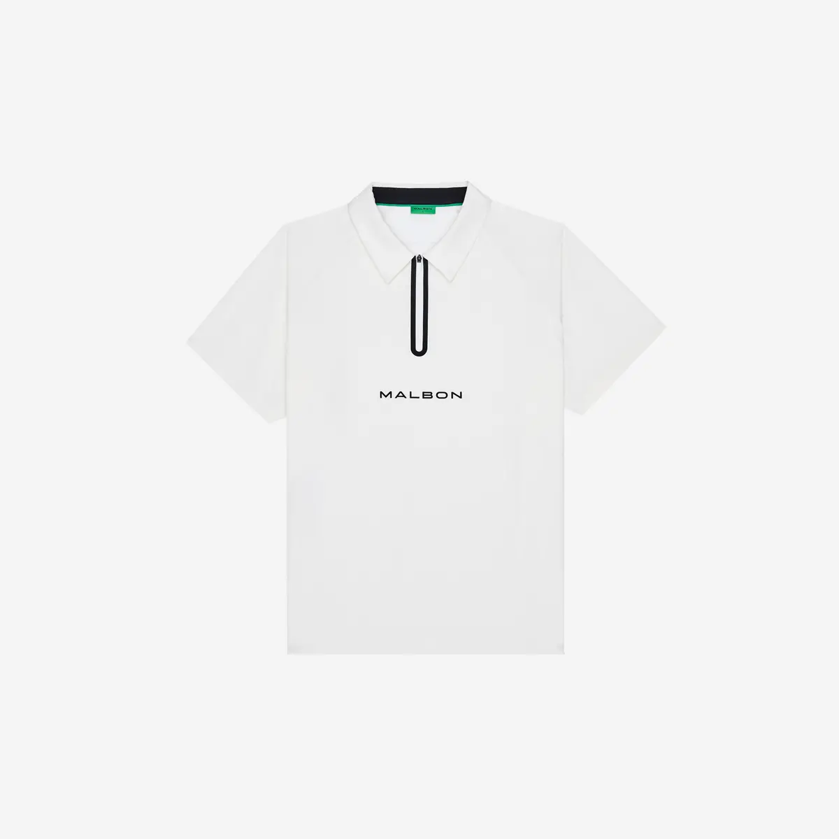 Malbon Performance Zip Raglan Polo White 1