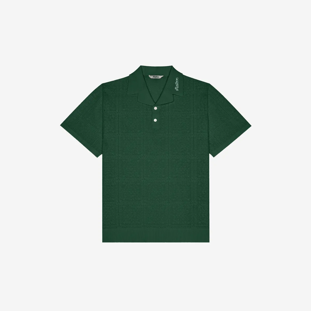 Malbon Resort Crochet Polo Green 1