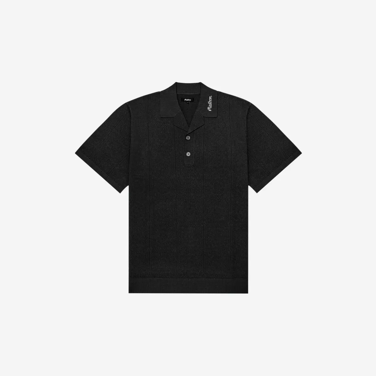 Malbon Resort Crochet Polo Black 1