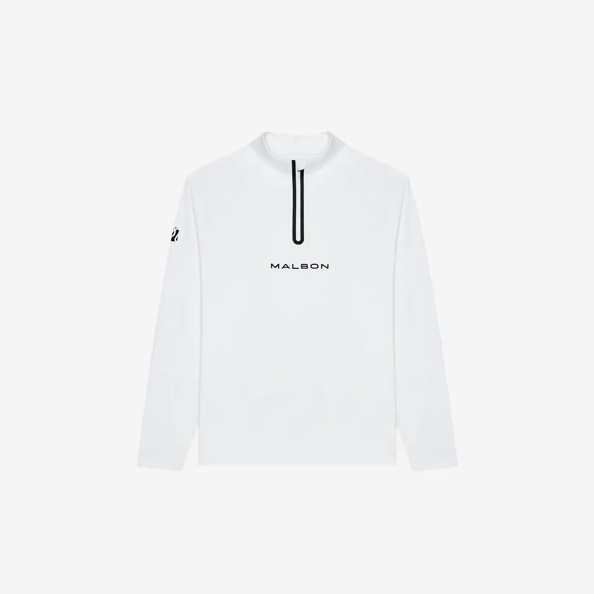 Malbon Performance Raglan Quarter Zip White 1