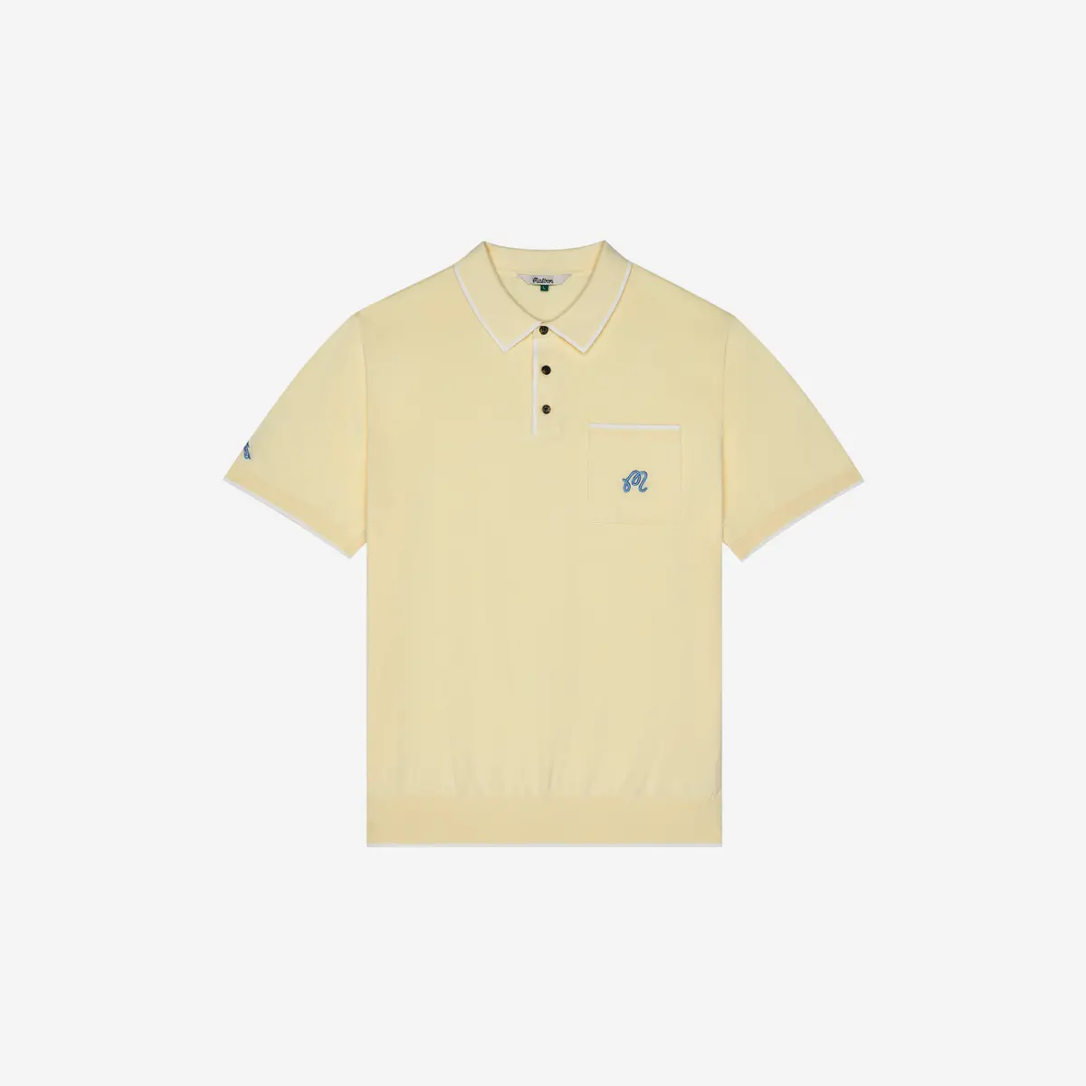 Malbon Blue Jay Knit Polo Soft Yellow 1