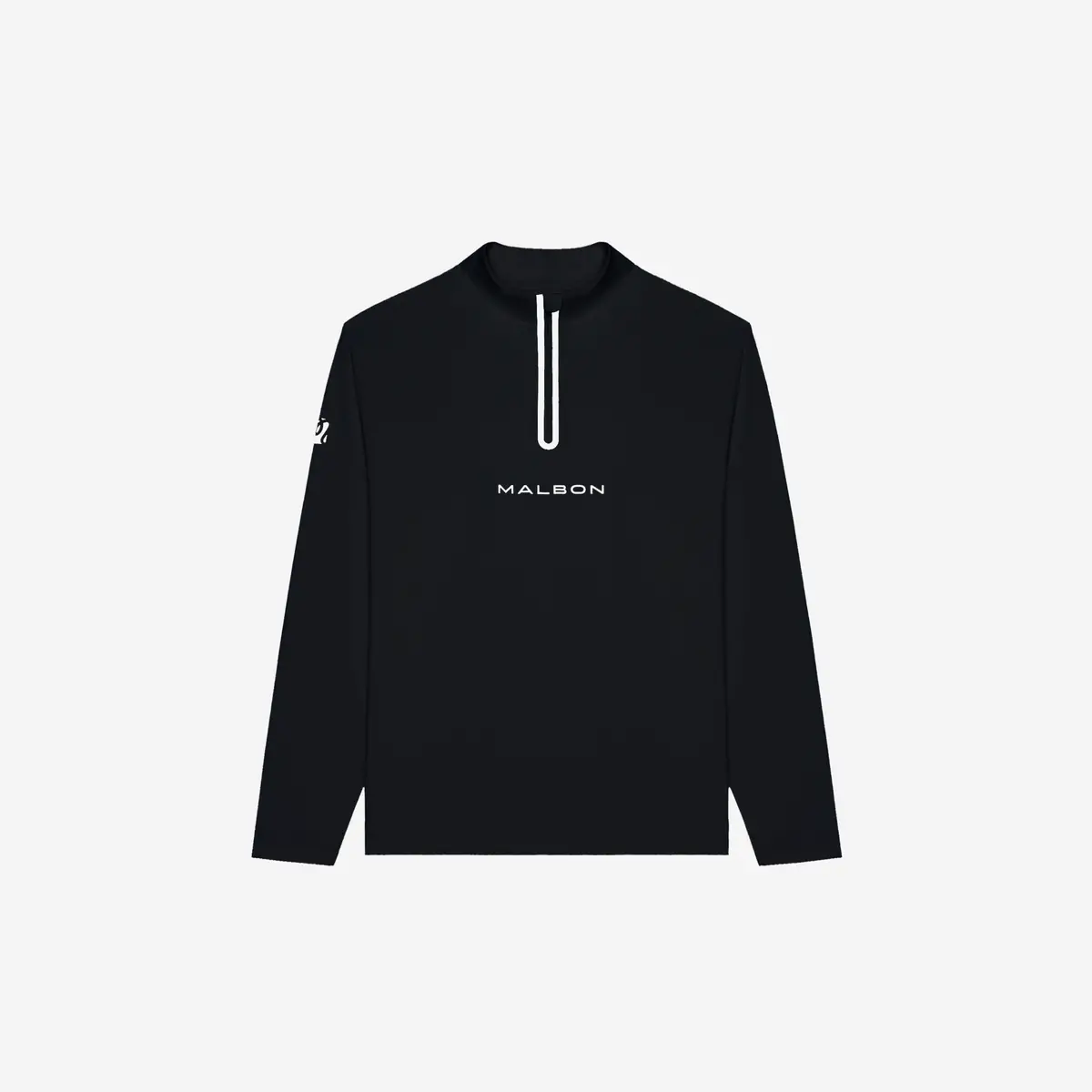 Malbon Performance Raglan Quarter Zip Black 1